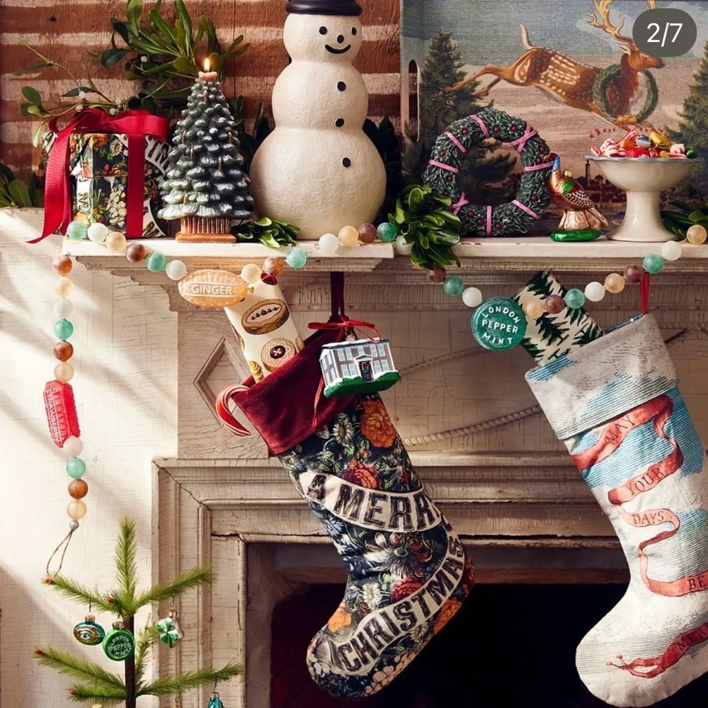 John Derian‎ for Target Glass Candy Garland 5ft Christmas Holiday Decor Vintage